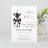 zwarte boeg kersen drink 'A tini bit Older' Kaart (Staand voorkant)