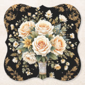 Zwarte Boeket Onderzetters (Voorkant)