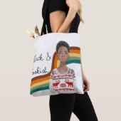 Zwarte Boekomslag met korte haar Tote Bag (Dichtbij)