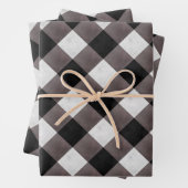 Zwarte boerderij Buffalo Plaid Check Patroon Inpakpapier Vel (In situ)
