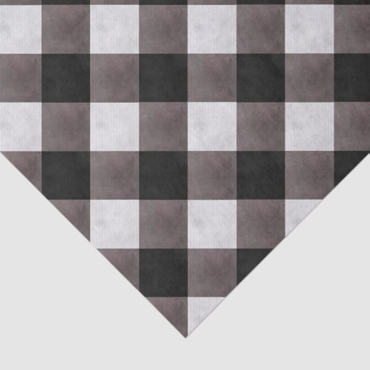 Zwarte boerderij Buffalo Plaid Check Patroon Tissuepapier (Detail)