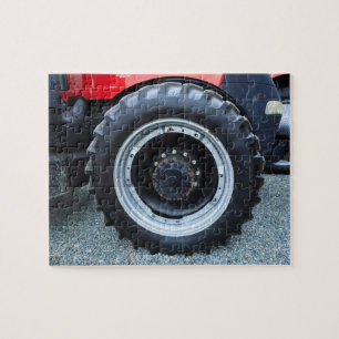 Zwarte Boerderij tractorband Legpuzzel