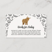 Zwarte Boho Arch Heilige Koe Boeken voor Baby show Informatiekaartje (Voorkant)