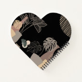 Zwarte boho automat notitieboek (Achterkant)