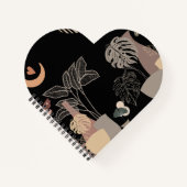 Zwarte boho automat notitieboek (Voorkant)