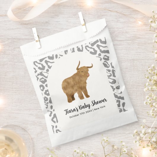 Zwarte Boho Boog Heilige Koe Western Baby shower Bedankzakje (Geknipt)