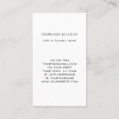 Zwarte Boho Waterverf Wildflower Visitekaartje (Achterkant)