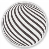 Zwarte bol 3D vorm Sticker (Voorkant)