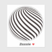 Zwarte bol 3D vorm Sticker (Vel)