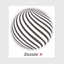 Zwarte bol 3D vorm Sticker