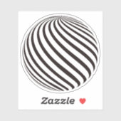 Zwarte bol 3D vorm Sticker (Vel)