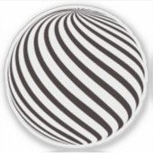 Zwarte bol 3D vorm Sticker (Voorkant)