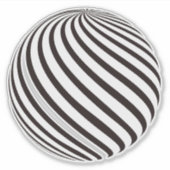 Zwarte bol 3D vorm Sticker (Voorkant)