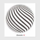 Zwarte bol 3D vorm Sticker (Vel)