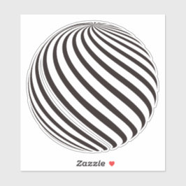 Zwarte bol 3D vorm Sticker
