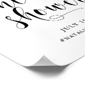 Zwarte Bold Script Online Bruidsbruiloft Welkom Poster (Hoek)