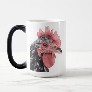 Zwarte Bold Waterverf Haan Mok