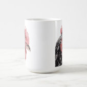 Zwarte Bold Waterverf Haan Mok (Midden)