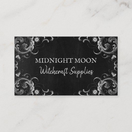 Zwarte  bollen en wittekaarten visitekaartje (Voorkant)