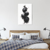 Zwarte Bollen Moderne Abstracte Kunst Canvas Afdruk (Insitu (Slaapkamer))