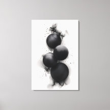 Zwarte Bollen Moderne Abstracte Kunst
