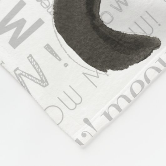 Zwarte Bombay Kerstman Fleece Deken (Hoek)