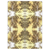 Zwarte Bomen Heldere Gele Hemel Klembord (Achterkant)