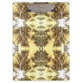 Zwarte Bomen Heldere Gele Hemel Klembord (Voorkant)