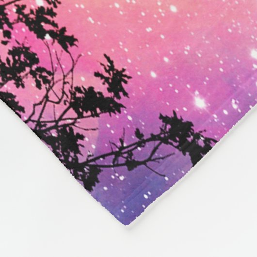 Zwarte Bomen Kleurrijke Ruimte Deken (Hoek)