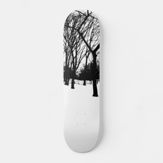zwarte bomen persoonlijk skateboard (Voorkant)