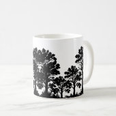 Zwarte Bomen Silhouet Koffiemok (Voorkant rechts)