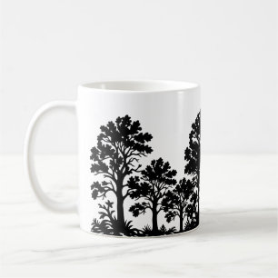 Zwarte Bomen Silhouet Koffiemok