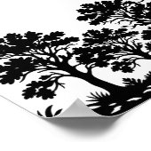 Zwarte Bomen Silhouet Posterprint Poster (Hoek)