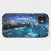 Zwarte Bomen Vallende Sterren Case-Mate iPhone Case (Achterkant (horizontaal))