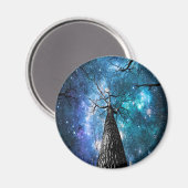 Zwarte Bomen Vallende Sterren Magneet (Voorkant / Achterkant)