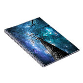 Zwarte Bomen Vallende Sterren Notitieboek (Rechterzijde)