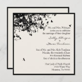 Zwarte Bomen & Vogels Kaart (Voorkant / Achterkant)