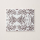 Zwarte bomen Witte hemel Legpuzzel (Horizontaal)