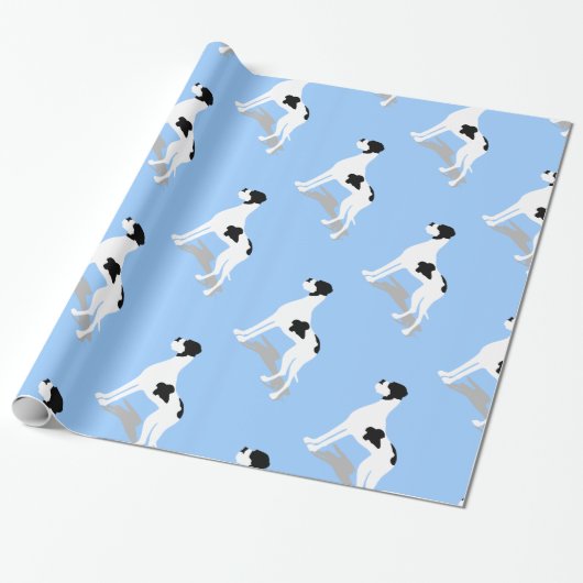 Zwarte Bont Grote Dane Cadeaupapier (Uitgerold)
