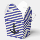 Zwarte boog Anchor op strepen Bedankdoosjes (Geopend)