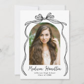  Zwarte Boog Arch Foto Afstuderen Aankondiging (Voorkant)