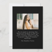  Zwarte Boog Arch Foto Afstuderen Aankondiging (Achterkant)