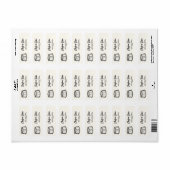 Zwarte boog bindt haar 40e verjaardag etiket (Full Sheet)