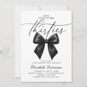 Zwarte boog bindt haar 40e verjaardag kaart (Voorkant)