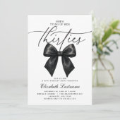 Zwarte boog bindt haar 40e verjaardag kaart (Staand voorkant)