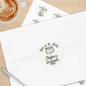 Zwarte boog bindt haar 40e verjaardag ronde sticker