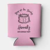 Zwarte boog bindt haar twintiger 30e verjaardag va blikjeskoeler (Voorkant)