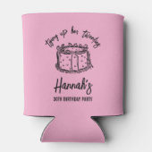 Zwarte boog bindt haar twintiger 30e verjaardag va blikjeskoeler (Achterkant)