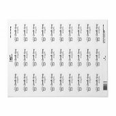 Zwarte boog bindt haar twintiger 30e verjaardag va etiket (Full Sheet)