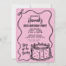 Zwarte boog bindt haar twintiger 30e verjaardag va kaart